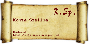 Konta Szelina névjegykártya